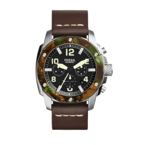 Watch strap Fossil FS5093 Leather Brown 24mm